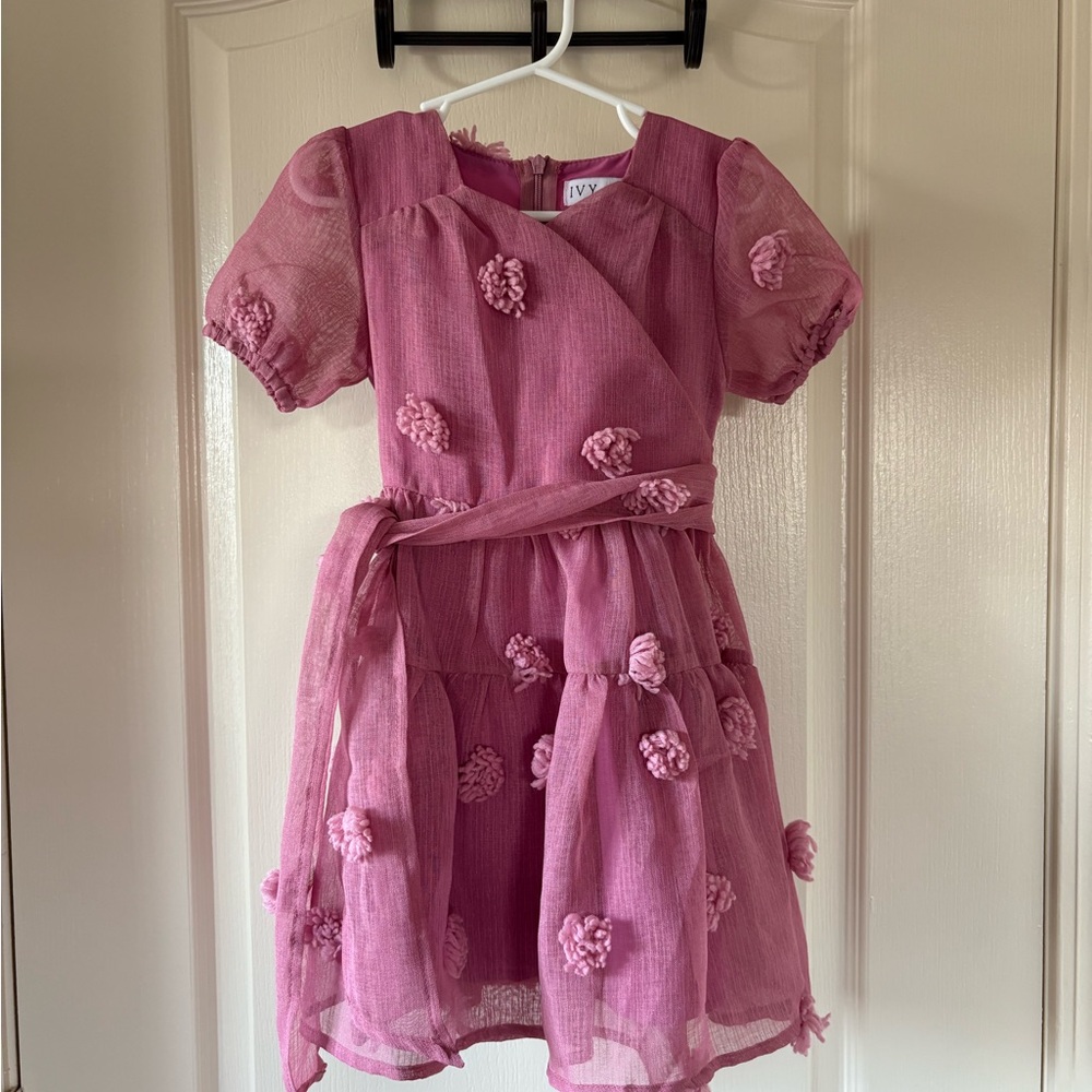 Ivy City Co “First Kiss” Pom Pom Dress 3T